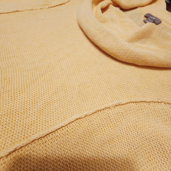 J Jill knit sweater yellow‎ cowl neck size medium - Picture 4 of 6